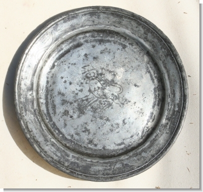 PEWTER PLATE WRIGGLE WORK London 1720