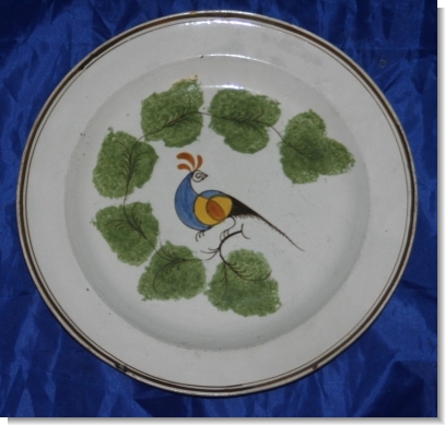 PRATTWARE PEAFOWL PLATE