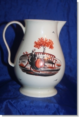 DANIEL HANSHALL CREAMWARE JUG. c.1790