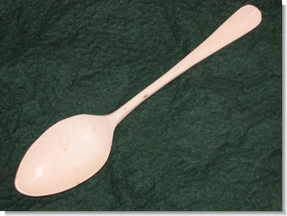 CREAMWARE TABLE SPOON, c.1785.