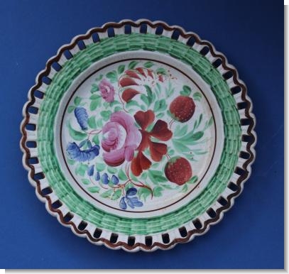 PIERCED SWANSEA PLATE c.1820