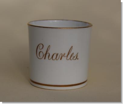 CHARLES, English Porcelain childs mug