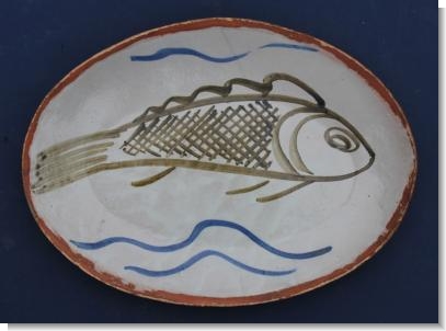 MICHAEL CARDEW 1965, ABUIA FISH DISH.