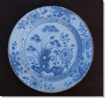 Mid 18th Century ENGLISH DELFT PLATE