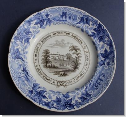 RARE POLITICAL COMMEMORATIVE PLATE R.M.BIDDULPH 1858