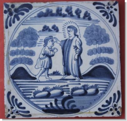 18th Century EGLISH DELFT TILE