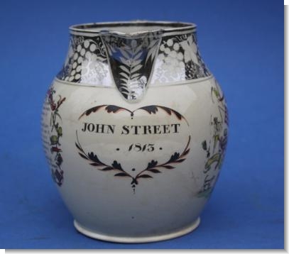 JOHN STREET, Silver luster Jug. 1813