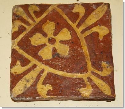 Good 14th CENTURY MEDIEVAL TILE ULVERSCROFT PRIORY !