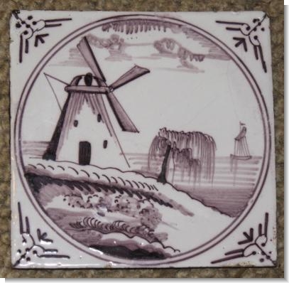 UNUSUAL 18th Century DELFT TILE