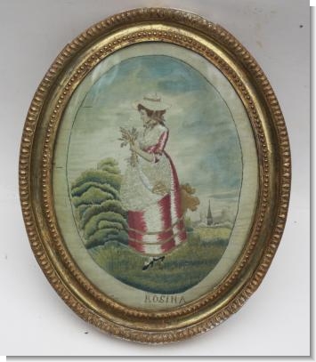 Late 18th Century SILK PICTURE ROSSINA. 