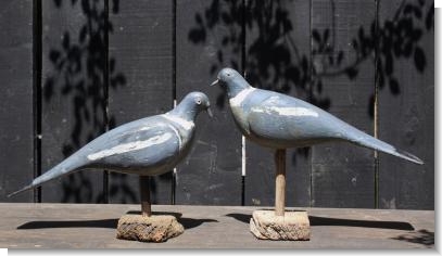 2 DECOY PIGEONS