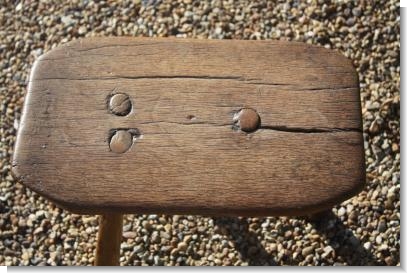 wonderful BURR ELM TOP MILKING STOOL