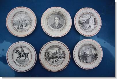 RARE SET OF SIX PLATES COMMEMORATING THE LIFE OF Sir ROBERT PEEL