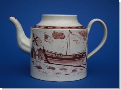 RARE SCOTTISH ! CREAMWARE TEAPOT, c.1791