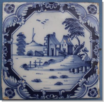 ENGLISH DELFT TILE, c.1750