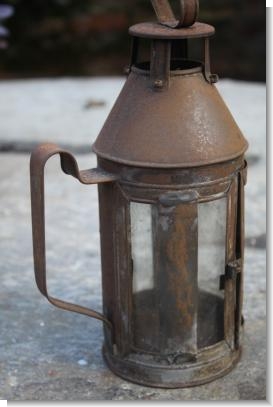 lovly lantern WITH OLD REPAIRED WINDOW