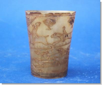 GOOD HUNTING HORN BEAKER c.1800-20