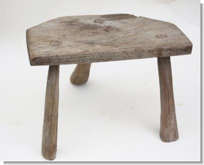 WONDERFUL 19th Century  OAK STOOL,