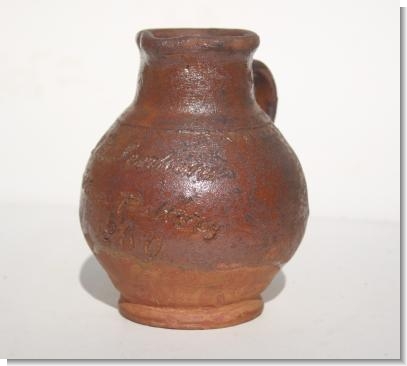 HONITON POTTERY JUG J.M.JENKINS 1869