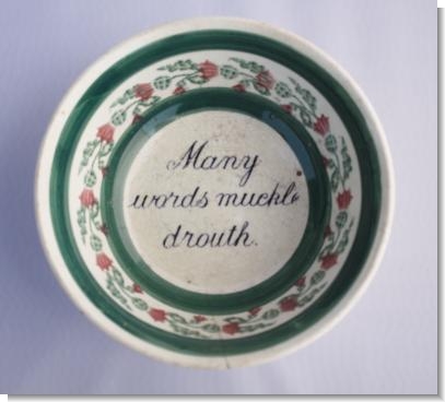 SCOTTISH MOTTO SPONGE WARE BOWL