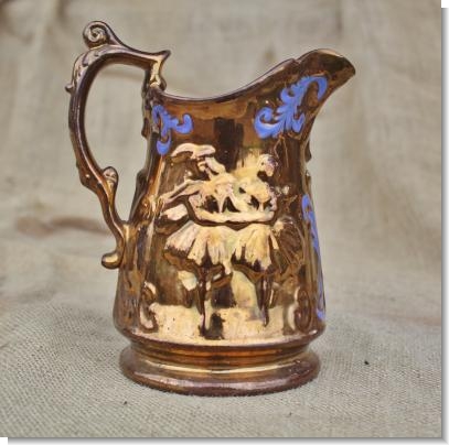 THE POLKA, Copper Luster Jug c.1844