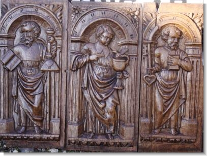 SAINTLY PANELS, FRENCH c.1600