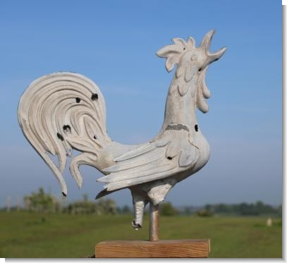 FRENCH ZINK COCKREL WEATHER VANE 