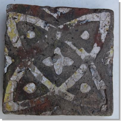 MEDIEVAL ENCAUSTIC TILE , 15th Century