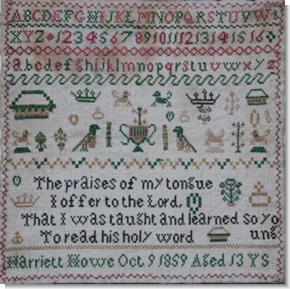 HARRIETT HOWE, Aged 13 1859