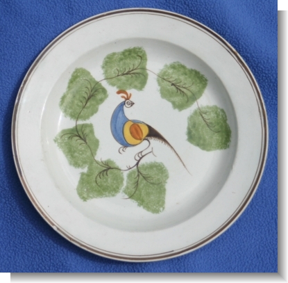 Good PEAFOWL PLATE, c.1820