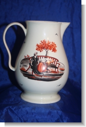 DANIEL HANSHALL CREAMWARE JUG. c.1790