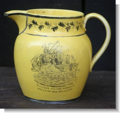 RARE CANARY YELLOW COMMEMORATIVE JUG c.1810