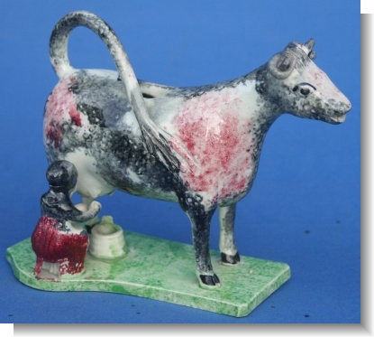 GOOD TEATHERD COW CREAMER c.1820