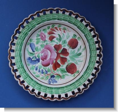 PIERCED SWANSEA PLATE c.1820