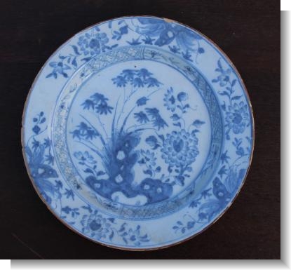 Mid 18th Century ENGLISH DELFT PLATE