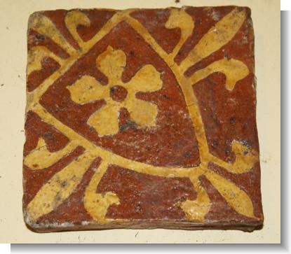 Good 14th CENTURY MEDIEVAL TILE ULVERSCROFT PRIORY !