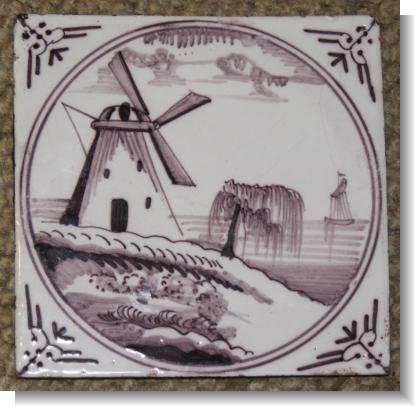 UNUSUAL 18th Century DELFT TILE