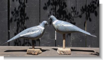 2 DECOY PIGEONS