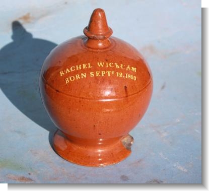 SUSSEX MONEY BOX RACHEL WICKHAM born 1853