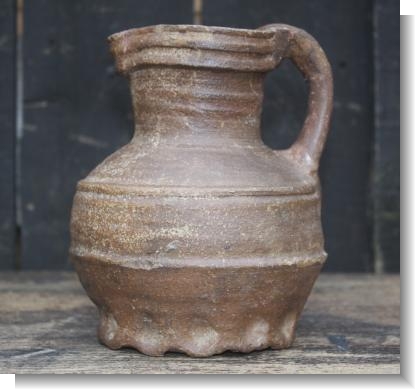 INTERESTING STONEWARE JUG circa 1400