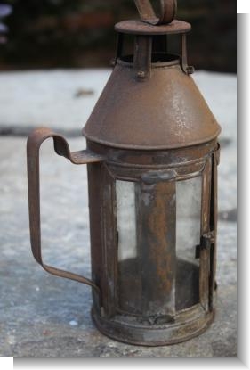 lovly lantern WITH OLD REPAIRED WINDOW