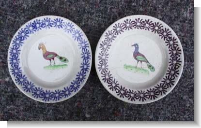 RARE Pair of COTTON & BARLOW BIRD PLATES