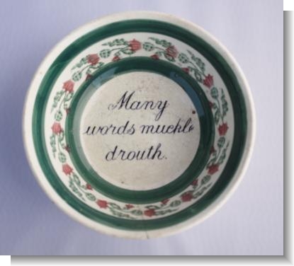 SCOTTISH MOTTO SPONGE WARE BOWL