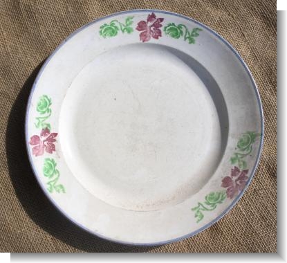 SPONGEWARE PLATE, circa 1900