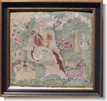 SHEPHERDESS WITH LION & LEOPARD c.1700