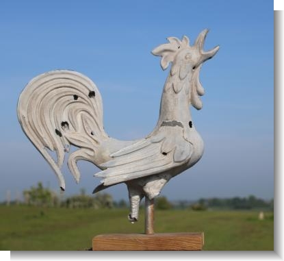 FRENCH ZINK COCKREL WEATHER VANE 