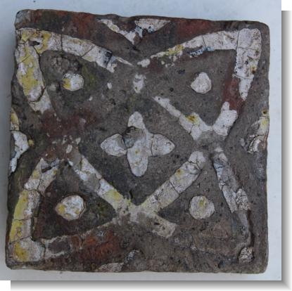 MEDIEVAL ENCAUSTIC TILE , 15th Century