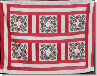 UNUSUAL LATE 19th CENTURY AMERICAN QUILT