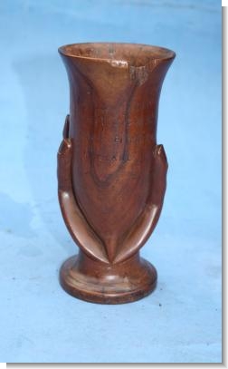 Unusual Small HAND of FRIENDSHIP VASE