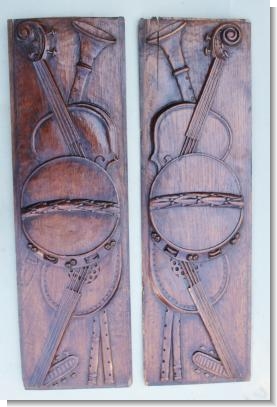 PAIR OF MUSICAL PANELS, c.1700